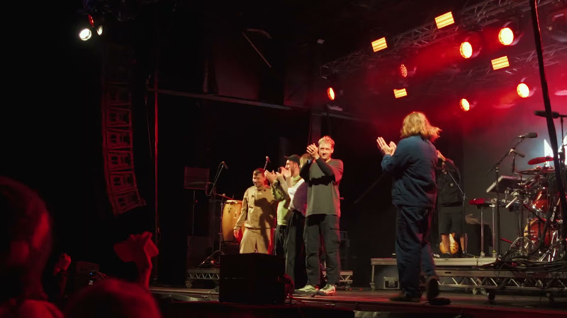 Band Bowing On Stage