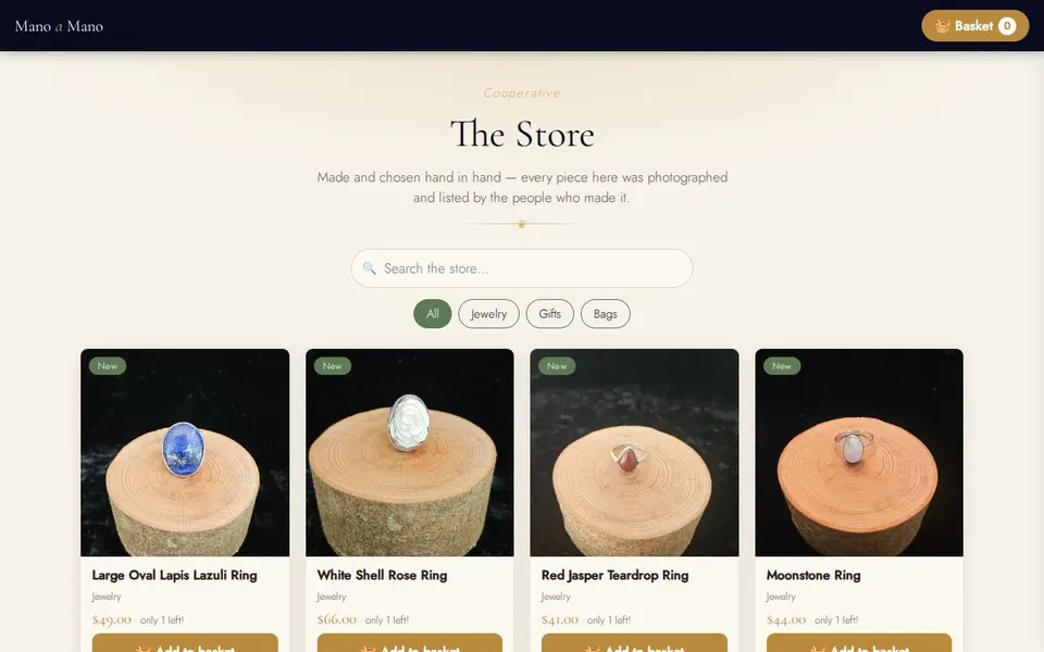 Mano a Mano Cooperative online store