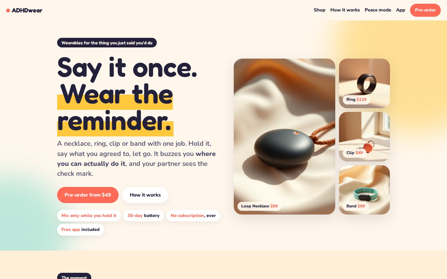 ADHDwear: a voice buddy web app and wearables, launching on Kickstarter
